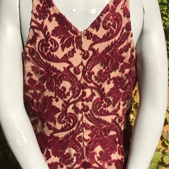 Dress the Population red sequin maxi dress DB6 - Picture 6 of 8